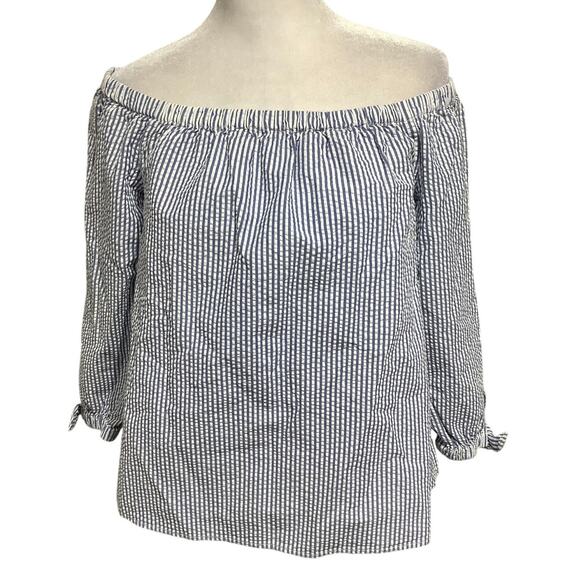 Vineyard Vines Blue and White Striped Blouse - Picture 1 of 7